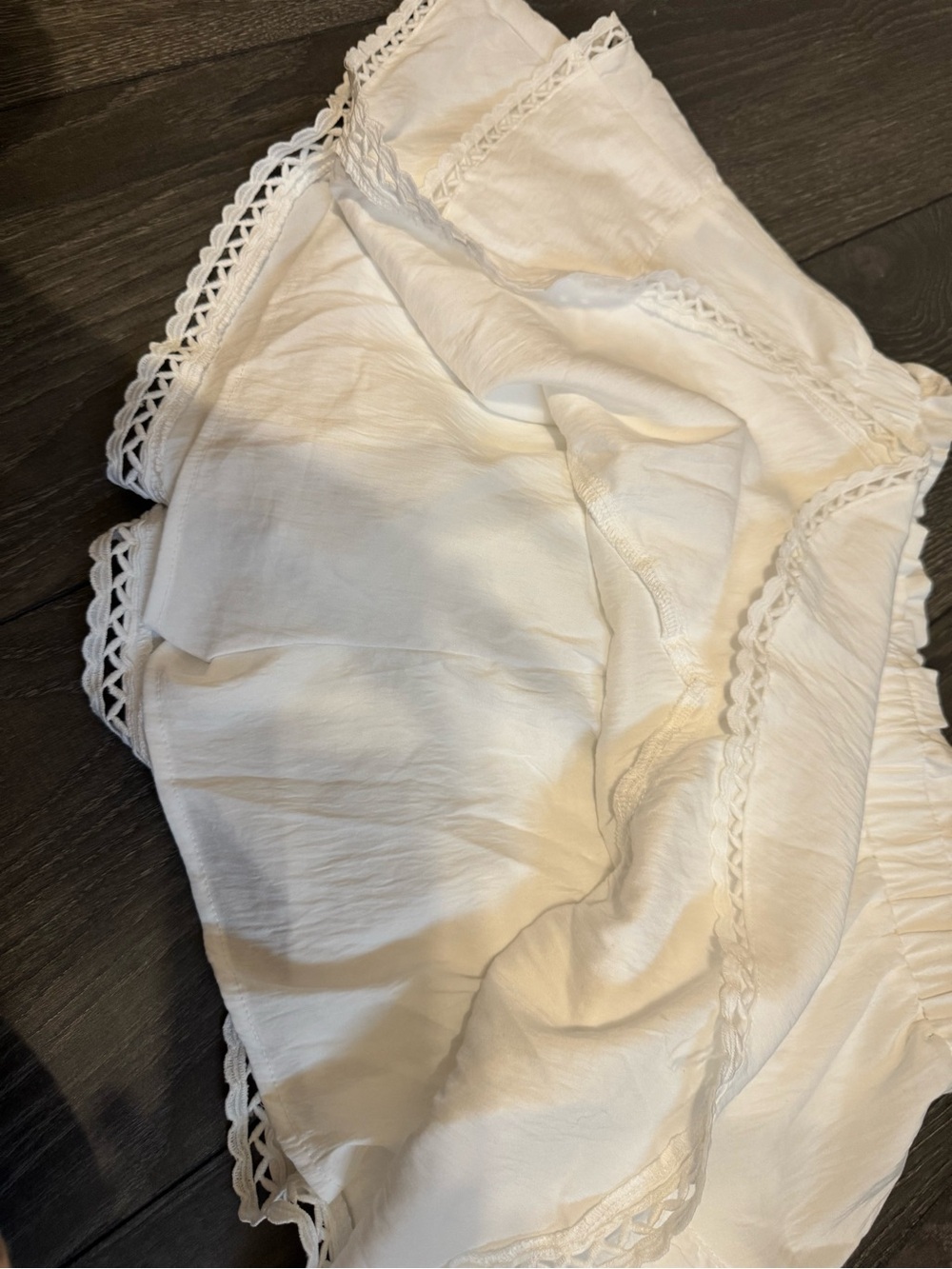 White romantic skort